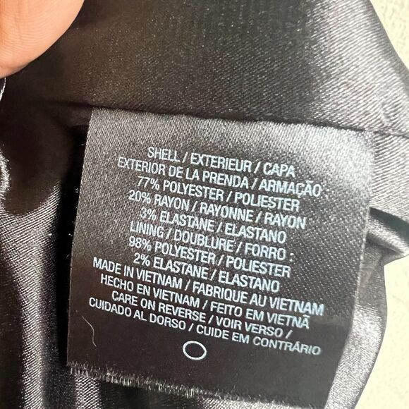 Tahari Women's Navy Solid Polyester Business Career Zip Closure Pencil Skirt 4 - Picture 7 of 8